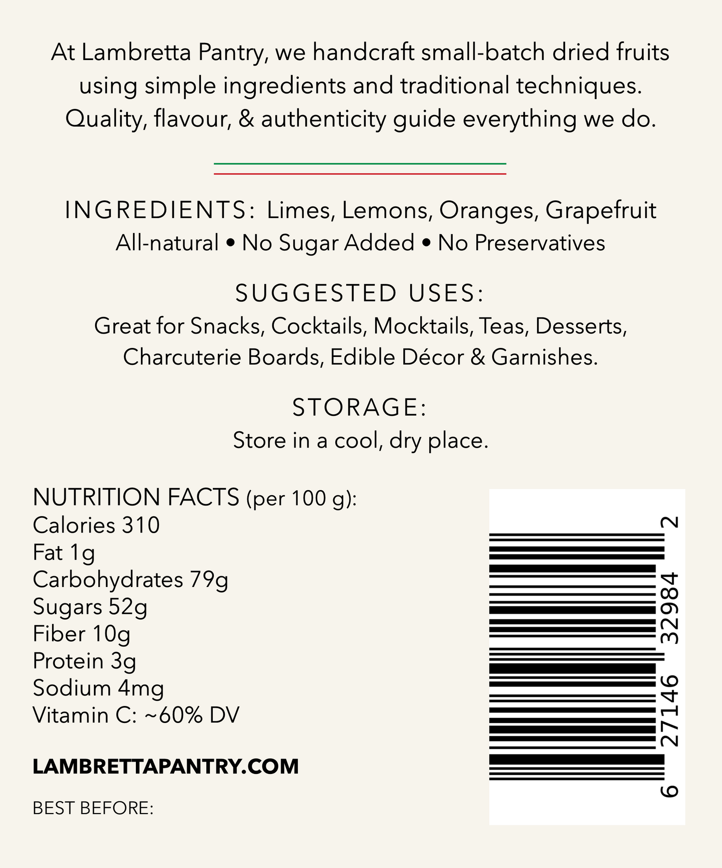Dried Citrus Collection – 100 Assorted Slices