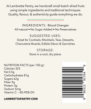 Rondelles d'orange sanguine séchées – Garniture de cocktail et thé, Entièrement naturelles, 60g
