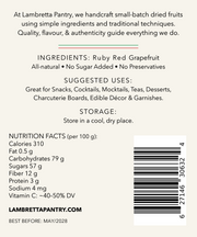 Dried Ruby Red Grapefruit Slices – Cocktail Garnish & Tea, All-Natural, 60g