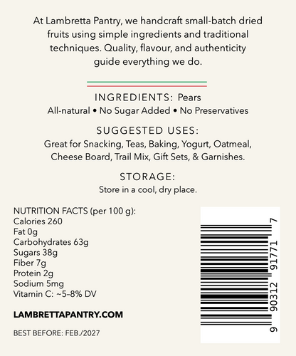Dried Pear Slices