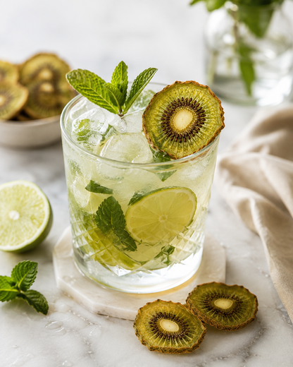 Dried Green Kiwi Slices – All-Natural Snack, Cocktail Garnish & Tea, 60g