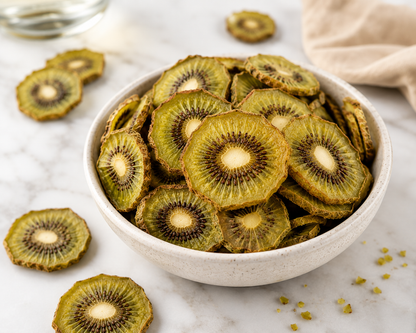 Dried Green Kiwi Slices – All-Natural Snack, Cocktail Garnish & Tea, 60g