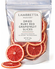 Dried Ruby Red Grapefruit Slices – Cocktail Garnish & Tea, All-Natural, 60g