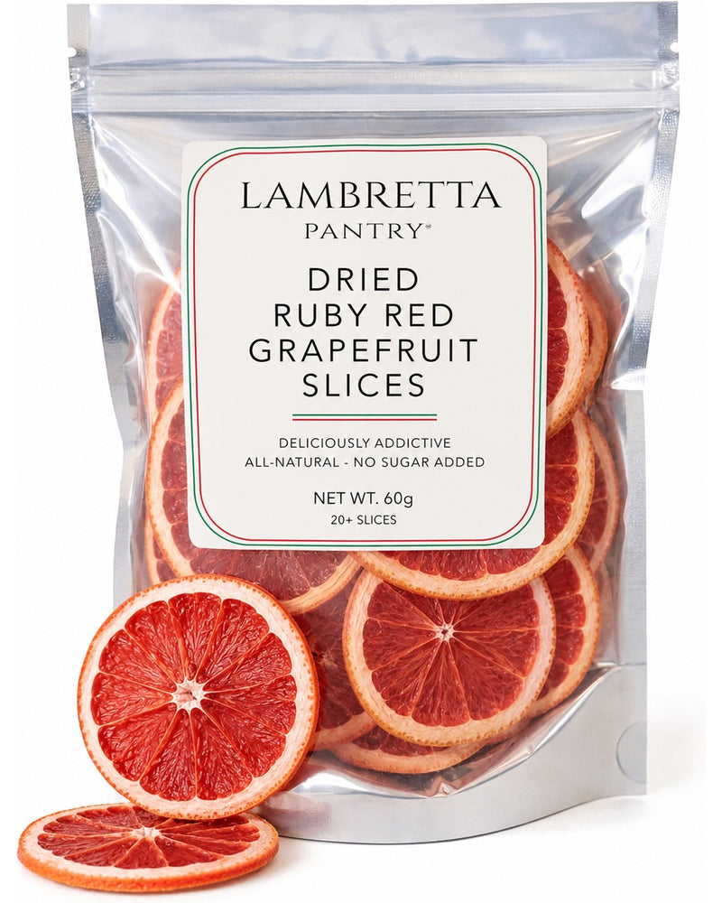 Dried Ruby Red Grapefruit Slices – Cocktail Garnish & Tea, All-Natural, 60g