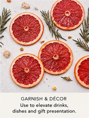 Dried Ruby Red Grapefruit Slices – Cocktail Garnish & Tea, All-Natural, 60g