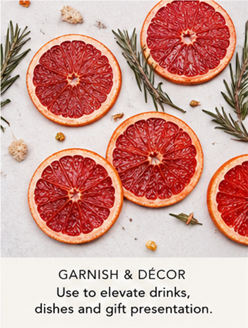 Dried Ruby Red Grapefruit Slices – Cocktail Garnish & Tea, All-Natural, 60g
