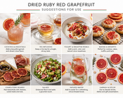 Dried Ruby Red Grapefruit Slices – Cocktail Garnish & Tea, All-Natural, 60g