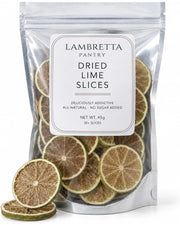 Rondelles de lime séchées – Garniture de cocktail et pour le bord des margaritas, 100 % naturelles, 45 g