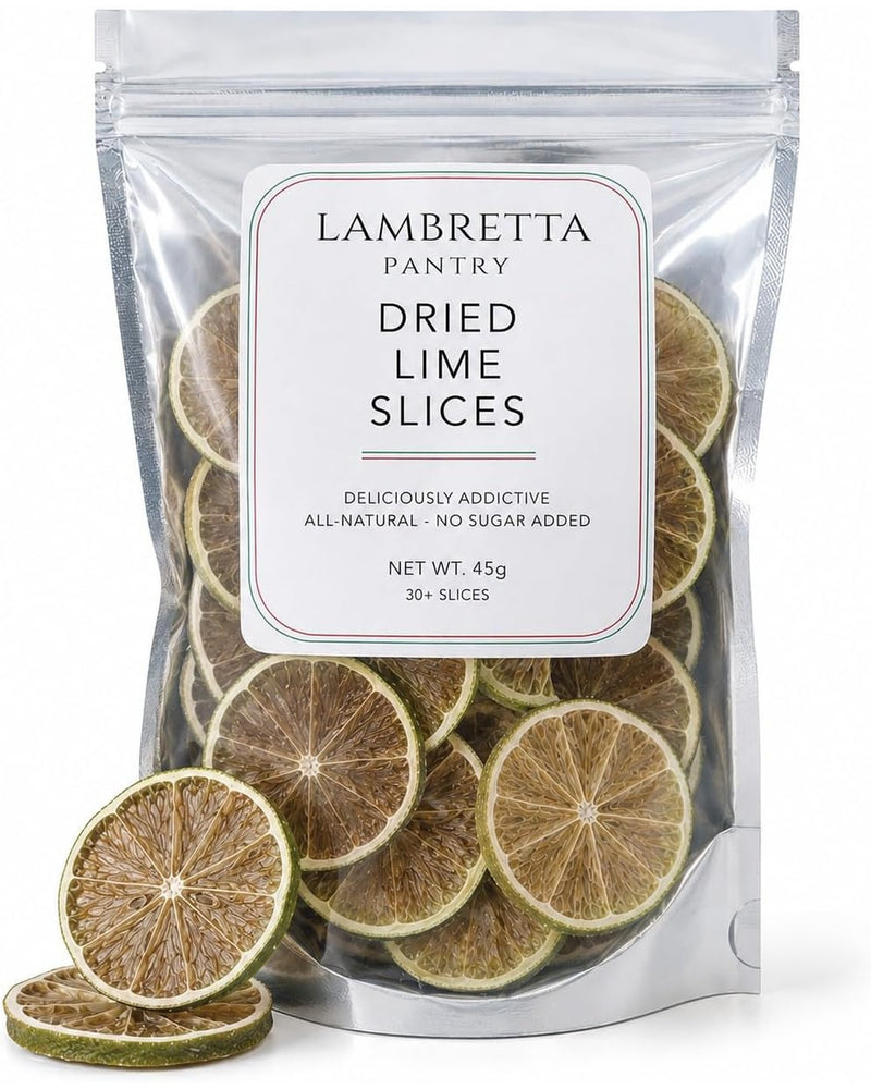 Dried Lime Slices – Cocktail Garnish & Margarita Rim, All-Natural, 45g